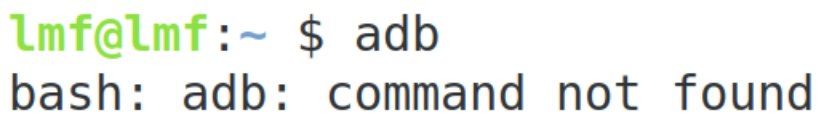 Command Line Interface showing "command not found" after typing adb